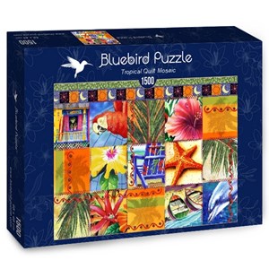 Bluebird Puzzle (70081) - James Mazzotta: "Tropical Quilt Mosaic" - 1500 pezzi