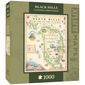 MasterPieces (71798) - "Black Hills Map" - 1000 pezzi