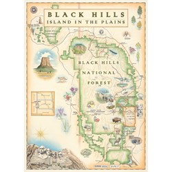 MasterPieces (71798) - "Black Hills Map" - 1000 pezzi