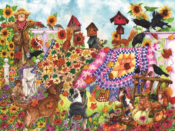 SunsOut (20225) - Wendy Edelson: "Autumn Garden Quilts" - 1000 pezzi