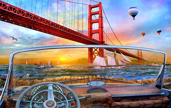 SunsOut (50069) - Dominic Davison: "Golden Gate Adventure" - 550 pezzi