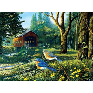 SunsOut (71108) - Terry Doughty: "Sleepy Hollow Blue Birds" - 1000 pezzi