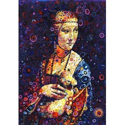 Grafika (02842) - Leonardo Da Vinci, Sally Rich: "Lady with an Ermine" - 1000 pezzi
