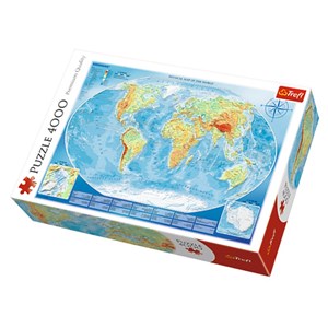Trefl (45007) - "Physical Map of the World" - 4000 pezzi