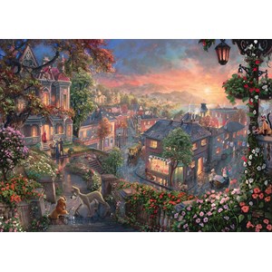 Schmidt Spiele (59490) - Thomas Kinkade: "Disney Lady and the Tramp" - 1000 pezzi