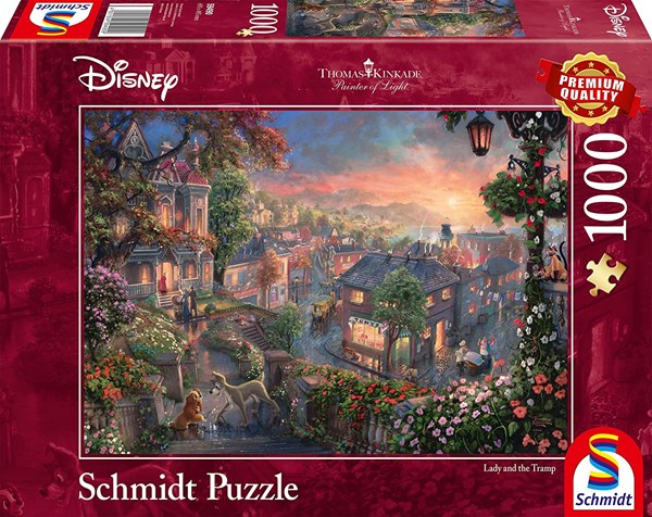 Schmidt Spiele (59490) - Thomas Kinkade: "Disney Lady and the Tramp" - 1000 pezzi