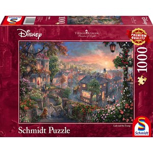 Schmidt Spiele (59490) - Thomas Kinkade: "Disney Lady and the Tramp" - 1000 pezzi
