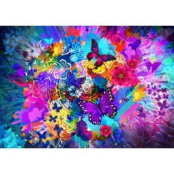 Bluebird Puzzle (70219) - "Flowers and Butterflies" - 1000 pezzi