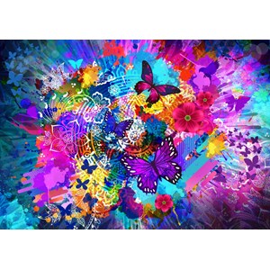 Bluebird Puzzle (70219) - "Flowers and Butterflies" - 1000 pezzi