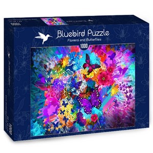 Bluebird Puzzle (70219) - "Flowers and Butterflies" - 1000 pezzi