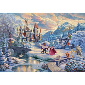 Schmidt Spiele (59671) - Thomas Kinkade: "Disney Beauty and the Beast Magical Winter Evening" - 1000 pezzi