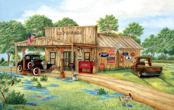 SunsOut (58213) - Kay Lamb Shannon: "Ed's Garage" - 550 pezzi