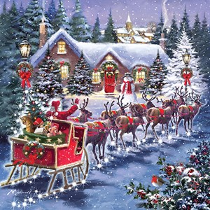Otter House Puzzle (74142) - "Santa's Sleigh" - 1000 pezzi