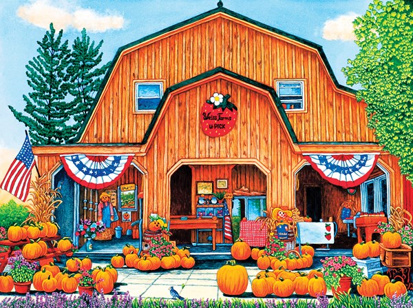SunsOut (32710) - Thelma Winter: "Weiss Farm Pumpkins" - 500 pezzi