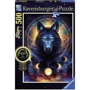 Ravensburger (13970) - "Glowing Wolf" - 500 pezzi
