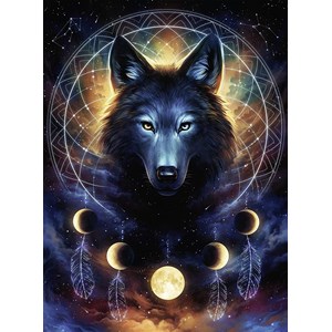 Ravensburger (13970) - "Glowing Wolf" - 500 pezzi