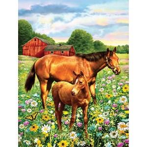 SunsOut (37174) - Greg Giordano: "Mare and Foal" - 500 pezzi