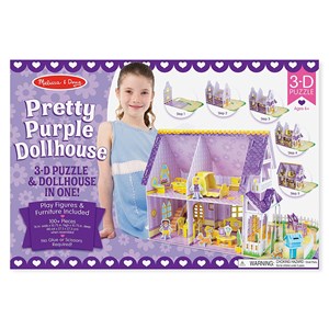 Melissa and Doug (9461) - "Pretty Purple Dollhouse" - 100 pezzi