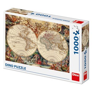 Dino (53249) - "Antique World Map" - 1000 pezzi