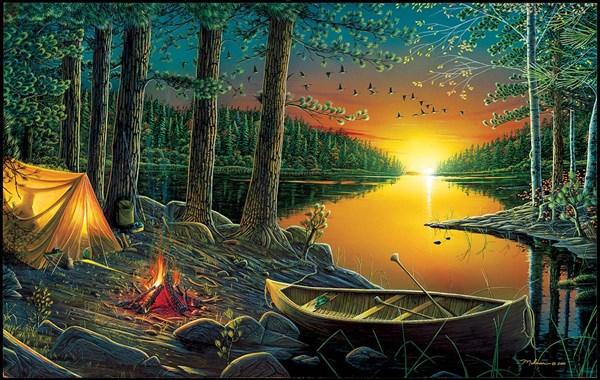 SunsOut (51844) - Ervin Molnar: "Evening by the Lake" - 550 pezzi