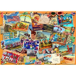 Bluebird Puzzle (70170) - Garry Walton: "Postcard (USA)" - 3000 pezzi