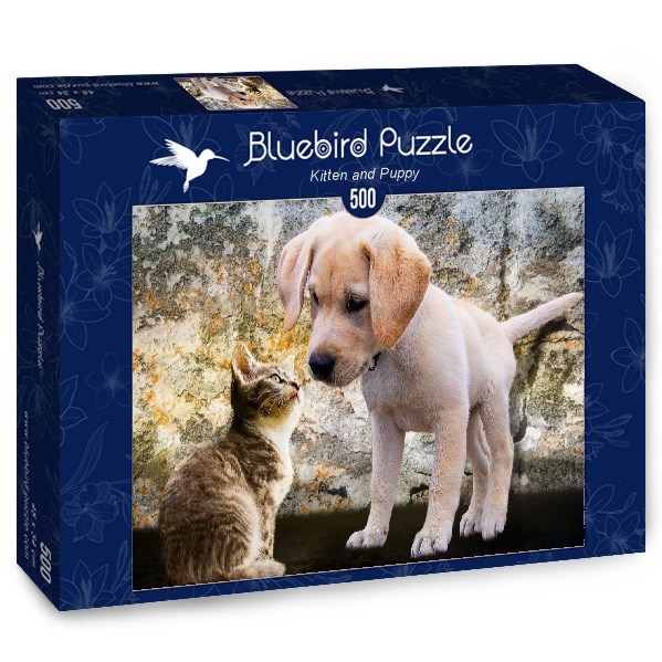 Bluebird Puzzle (70004) - "Kitten and Puppy" - 500 pezzi