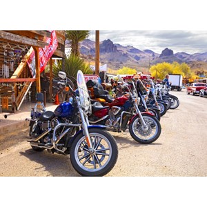 Bluebird Puzzle (70067) - "Rt 66 Fun Run Oatman Motorcycles 4-16 8377" - 1000 pezzi