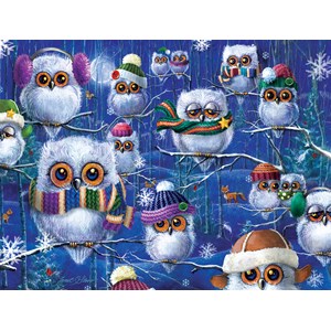 SunsOut (63419) - Janet Stever: "Night Owls with Hats" - 500 pezzi