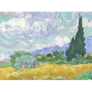 Grafika (00686) - Vincent van Gogh: "Champ de Blé avec Cyprès, 1899" - 2000 pezzi