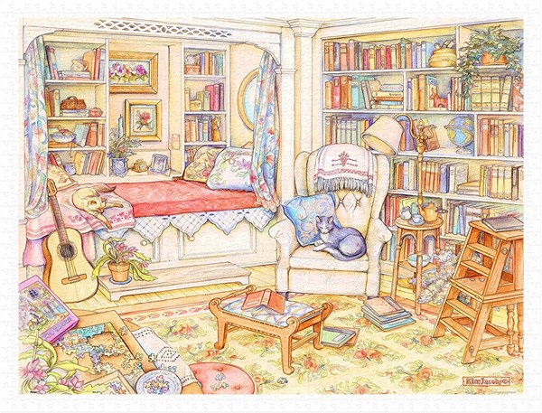 Pintoo (h2026) - Kim Jacobs: "Undisturbed in The Study" - 1200 pezzi