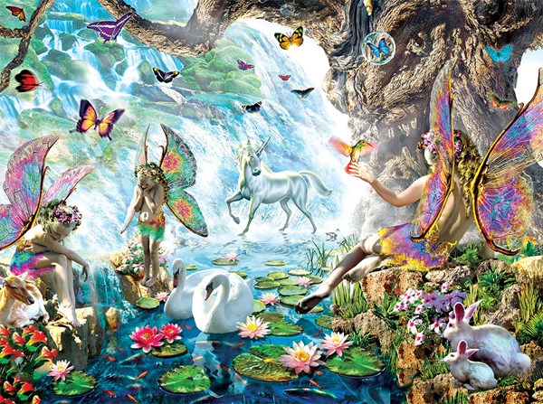 SunsOut (68020) - Adrian Chesterman: "Fairies at the Falls" - 1000 pezzi