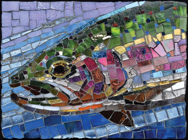 SunsOut (70711) - Cynthie Fisher: "Stained Glass Rainbow Trout" - 1000 pezzi