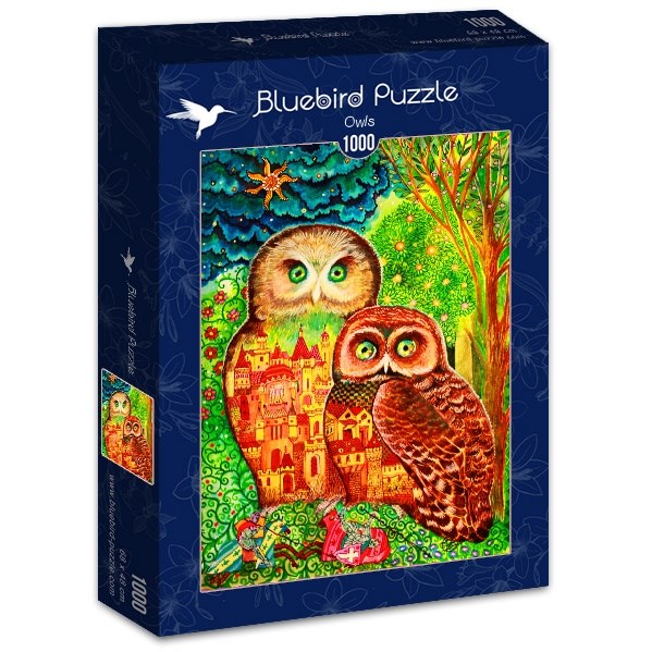 Bluebird Puzzle (70414) - Oxana Zaika: "Owls" - 1000 pezzi