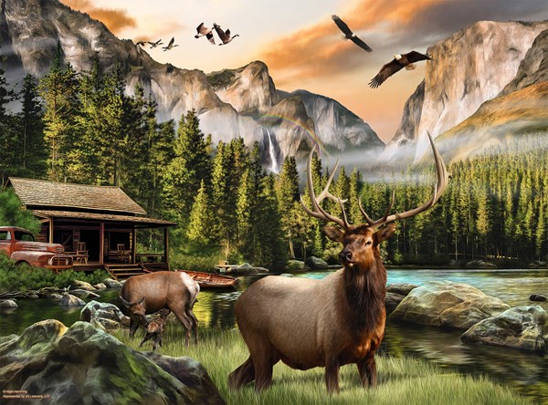 SunsOut (49004) - Nigel Hemming: "Elk Country" - 1000 pezzi