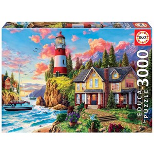 Educa (18507) - "Lighthouse Near The Ocean" - 3000 pezzi