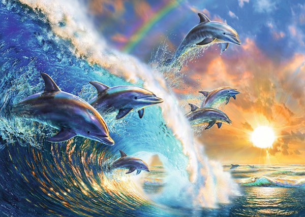Ravensburger (19580) - Adrian Chesterman: "Dancing Dolphins" - 1000 pezzi