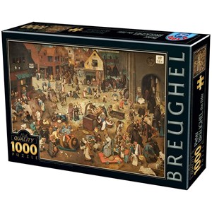 D-Toys (76885) - Pieter Brueghel the Elder: "The Fight Between Carnival and Lent" - 1000 pezzi