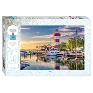 Step Puzzle (83063) - "Harbour Town Lighthouse, South Carolina" - 1500 pezzi
