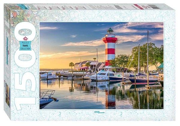 Step Puzzle (83063) - "Harbour Town Lighthouse, South Carolina" - 1500 pezzi