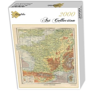 Grafika (01225) - "Map of France, Larousse, 1925" - 2000 pezzi