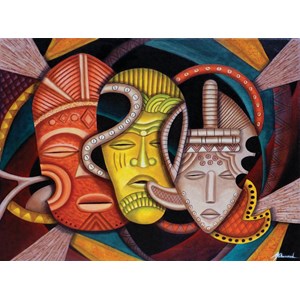 SunsOut (39365) - Marcella Muhammad: "Society Masks" - 1000 pezzi
