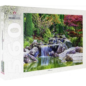 Step Puzzle (78103) - "Waterfall At Japanese Garden, Bonn, Germany" - 560 pezzi
