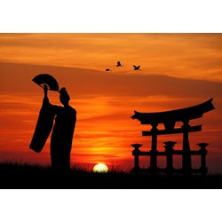 Grafika (00653) - "Geisha at Sunset" - 1000 pezzi