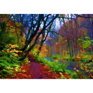 Grafika (01664) - "Stylized Autumn Forest" - 1000 pezzi