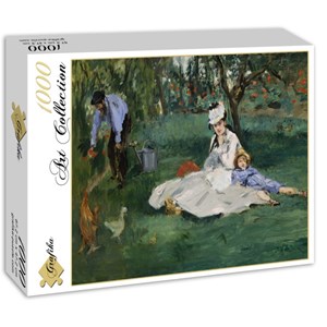Grafika (01132) - Edouard Manet: "The Monet Family in Their Garden at Argenteuil, 1874" - 1000 pezzi
