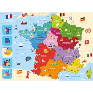 Nathan (86875) - "Map of France" - 250 pezzi