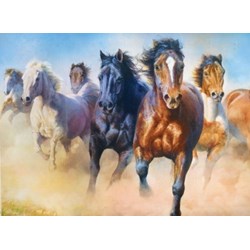 Trefl (27098) - "Galloping Herd of Horses" - 2000 pezzi