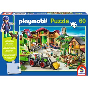 Schmidt Spiele (56040) - "Playmobil On the Farm" - 60 pezzi