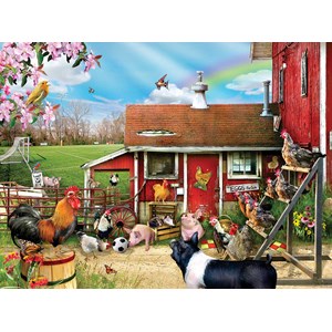 SunsOut (35068) - Lori Schory: "Barnyard Soccer" - 300 pezzi