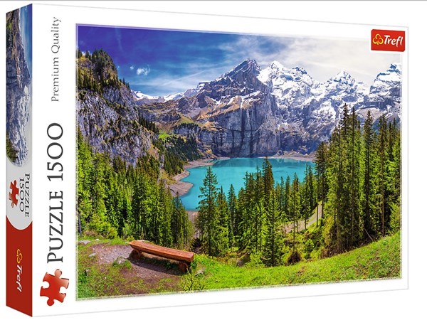 Trefl (26166) - "Lake Oeschinen, Alps, Switzerland" - 1500 pezzi